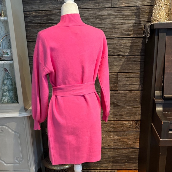 Yllw the Label Pink Coco Long Sleeve Sweater Dress - Picture 9 of 11
